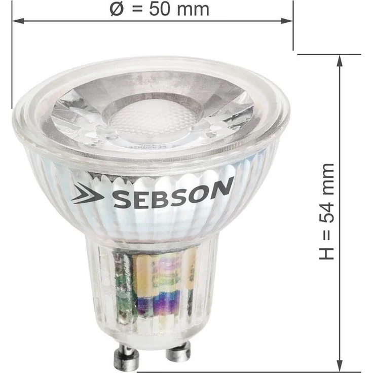 SEBSON LED-Leuchtmittel GU10 LED Lampe 5W warmweiß 380lm 3000K 230V Leuchtmittel - 10er Pack – Bild 3
