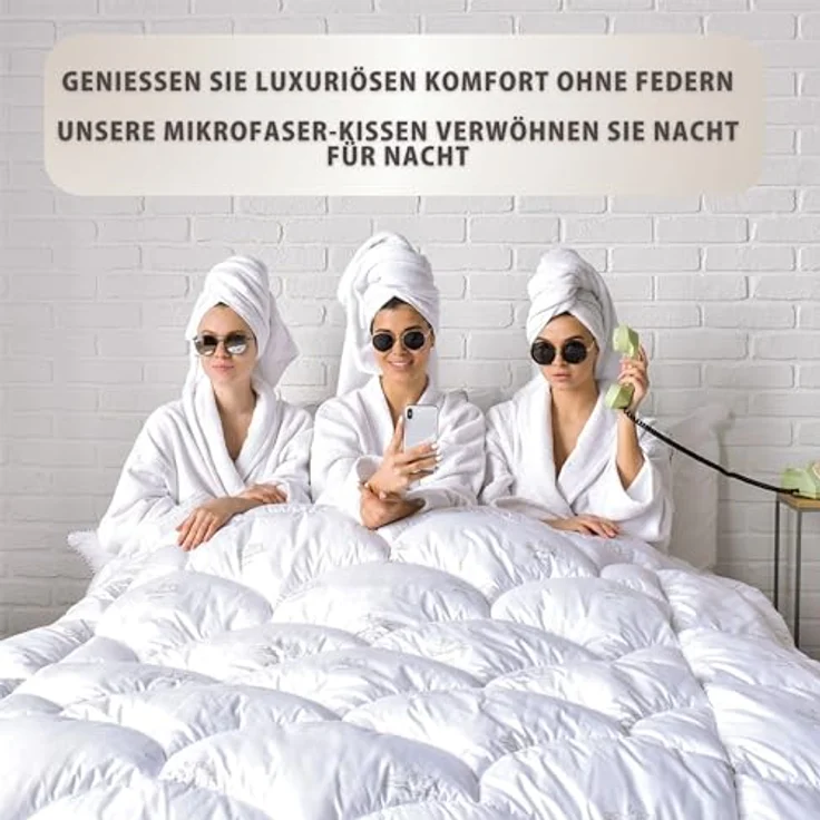 SEI Design Kopfkissen Kopfkissen Kissen Schlaftkissen 40x80 SWAN, Füllung: 100% Mikrofaser Polyester, Bezug: Mikrofaser, Rückenschläfer, Seitenschläfer, Bauchschläfer, Alternative zu Daunen – Bild 8