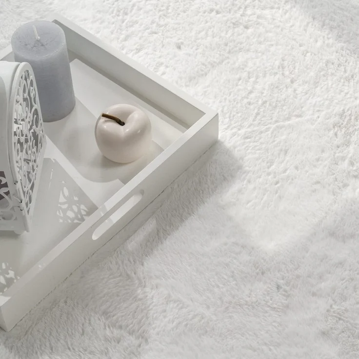 TT Home Teppich, Rechteckig, Höhe: 14 mm, Wohnzimmer Hochflor Teppich Kunstfell Modern Unifarben Flauschig Weich – Bild 3