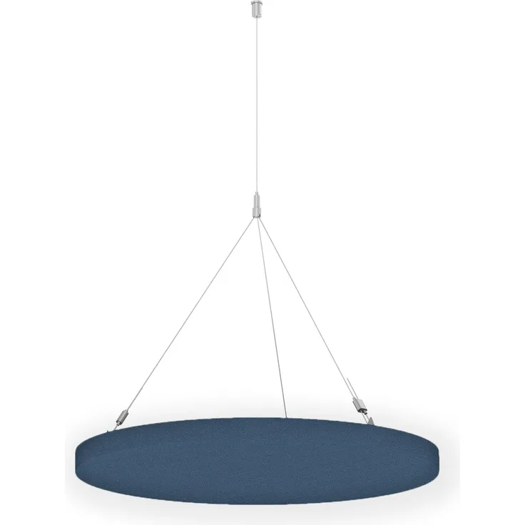 Rheinland Möbel FocusWall DAR07 – Runder Akustik-Deckenabsorber Ø 70 cm in Stofffarbe Martinique inkl. Chrom-Stahlseilen - Made in Germany - Klasse A, Stoffbezug, schwer entflammbar