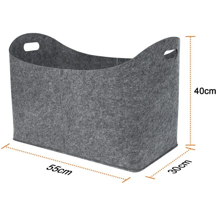 FIVMEN Kaminholzkorb XXL Filztasche mit Verstärkter Griff, Holzkorb für Kaminholz aus Filz (Filztaschen Shopper Extra Dicker)
