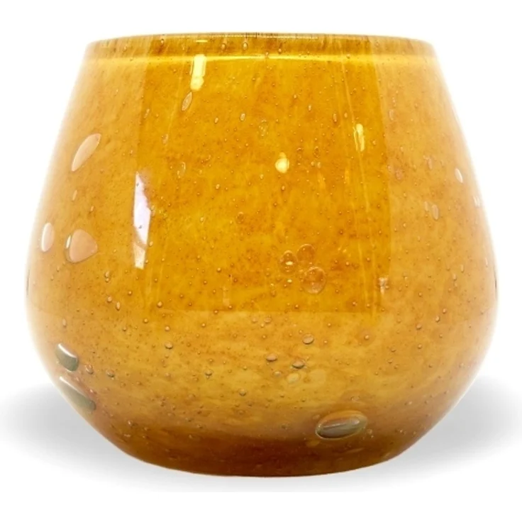 Securit® Stage LUNA mundgeblasenes recyceltes Glas gelb/orange
