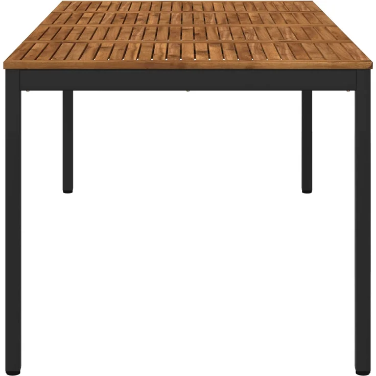 vidaXL Gartentisch NAARDEN Natürlich und Schwarz 196 x 100,5 x 75 cm 3394419 – Bild 4