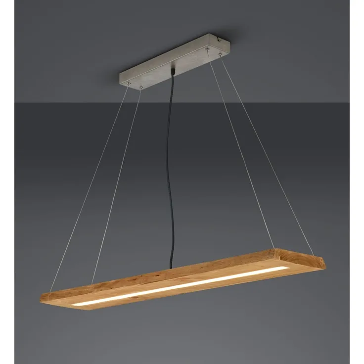 LED Hängeleuchte, Balken natur, Switchdimmer, L 100 cm, BRAD