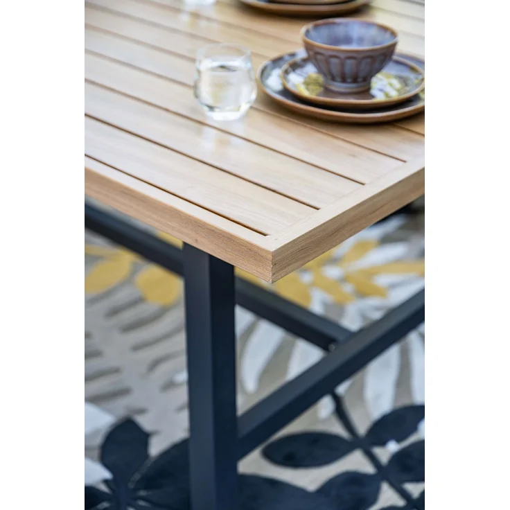 Garden Impressions Elati Lounge Dining Cornerset 5-tlg. – Gartenlounge mit Aluminium & Teak-Look – Bild 5