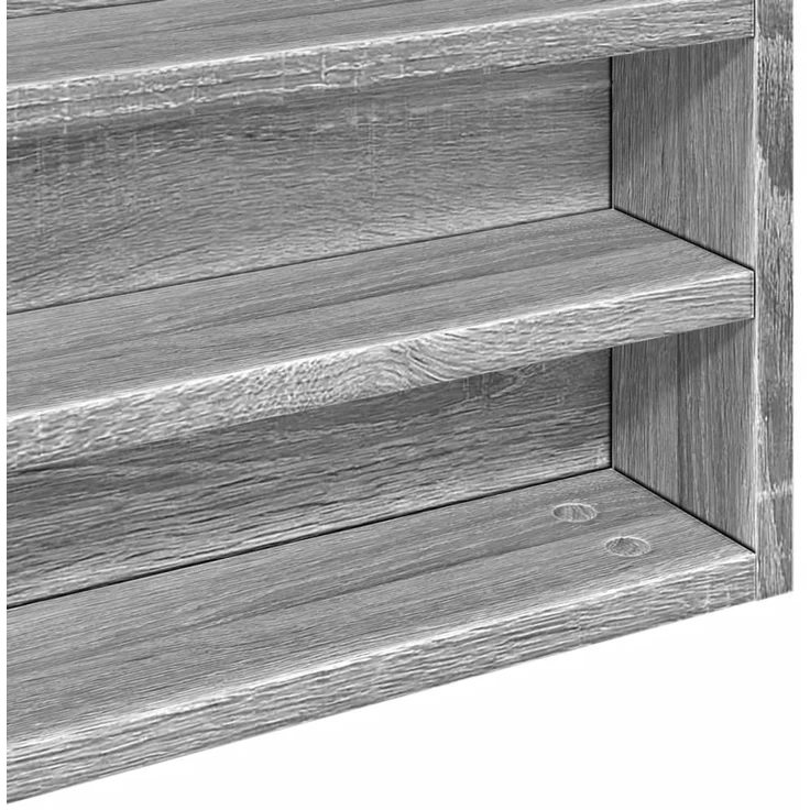 vidaXL Vitrinenschrank Grau Sonoma 100x8,5x75 cm Holzwerkstoff 847938 – Bild 7