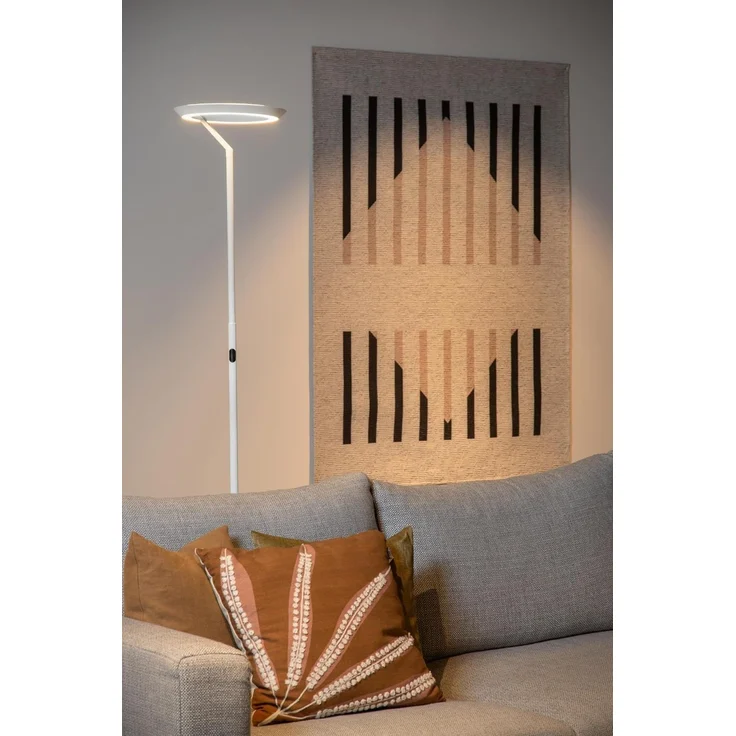 LUCiDE Stehleuchte CELESTE DH 28x174 cm weiß Stehlampe Leseleuchte Deckenfluter Bogenleuchte – Bild 4