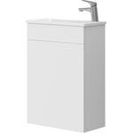 Waschbeckenunterschrank Amadeo Weiß 2 Teile, mit Waschbecken Vicco