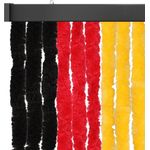 Flauschvorhang 56x185 Unistreifen schwarz - rot - gelb