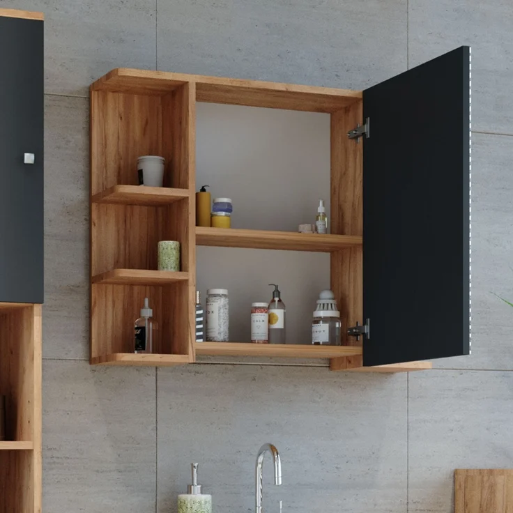 Badspiegelschrank Fynn Goldkraft Eiche 79.6 x 64 cm Vicco – Bild 5
