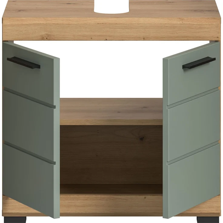 Xonox Scout Waschbeckenunterschrank (B/H/T: 60x56x34 cm) in Salbei und Artisan Eiche Nachbildung – Bild 3