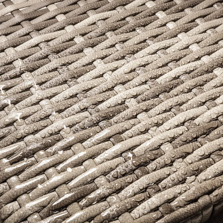 Gartenmöbelset Sessel Tisch Sitzgruppe Polyrattan Essgruppe grau/schwarz – Bild 7