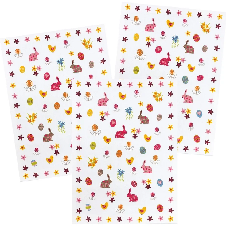 Kracht Geschirrtuch Häschen, (3-tlg, 3-teilig), Geschirrtücher (3 Stück), ca. 50 x 70 cm, Halbleinen bedruckt – Bild 3