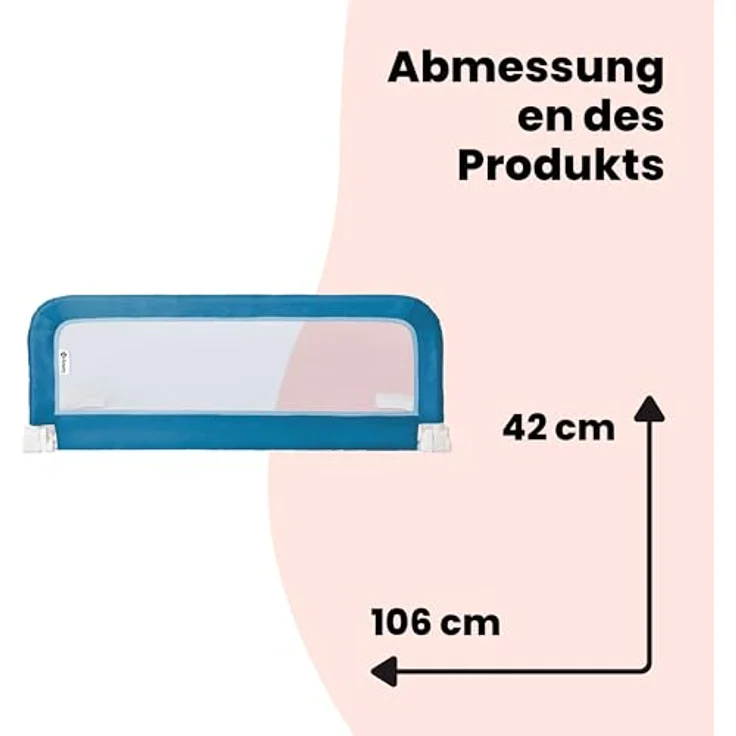 Safety 1st Bettschutzgitter 24830010 blau, BxH 101x42 cm – Bild 6