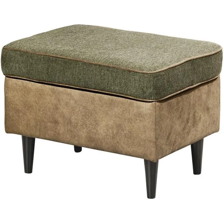 Hocker OMADO 2 Polsterhocker Sitzhocker Stoff olive 63 cm
