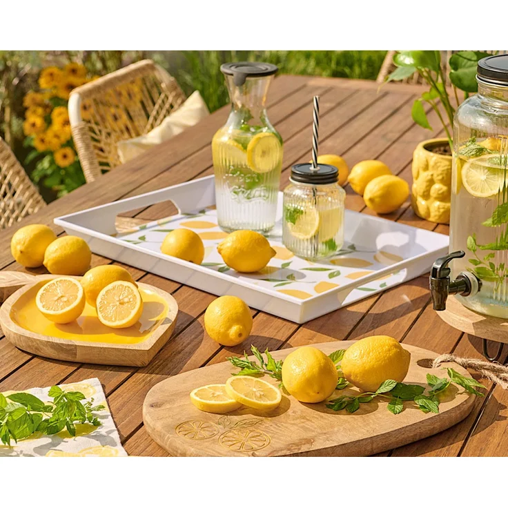 ZELLER 26472 Melamintablett LEMONS mit Tragegriffen, ca. 50 x 35 x 5 cm – Bild 5