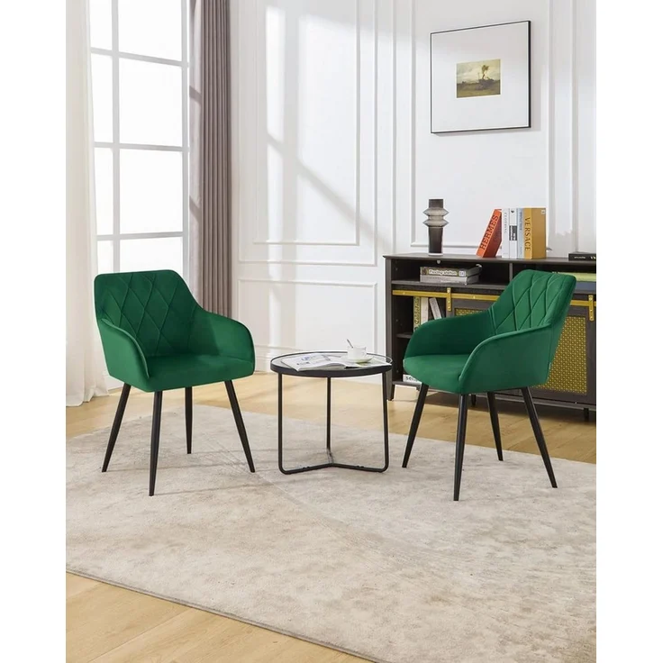 Woltu Esszimmerstuhl (2 St), Sessel im Esszimmer mit Armlehne Rückenlehne
