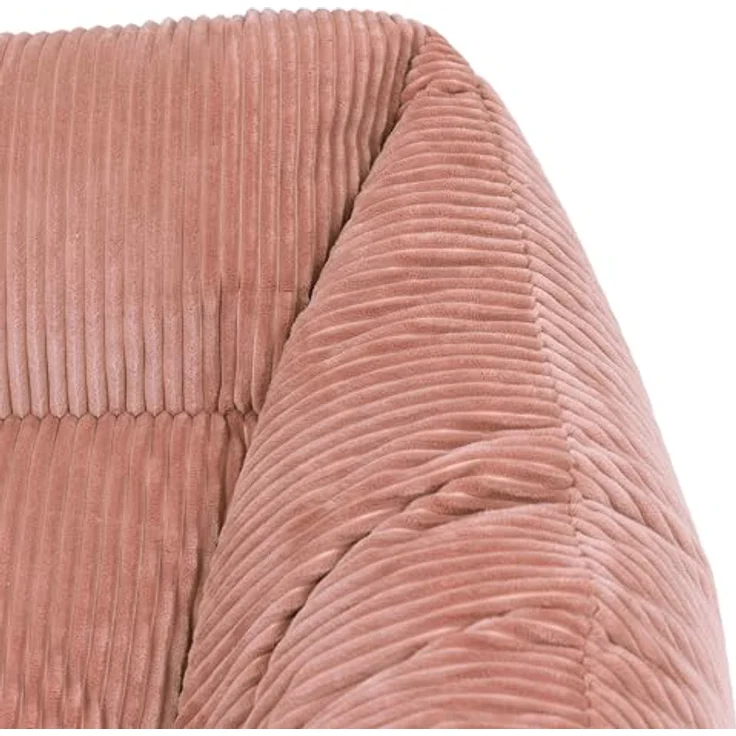 Icon Natalia Sitzsack Sessel für Erwachsene, Rosa, Flauschiger Cord Stoff, Riesen Sitzsack Cord mit Füllung, Bean Bag Chair, Bequemer Sessel Wohnzimmer, Lounge, Schlafzimmer, Büro – Bild 8