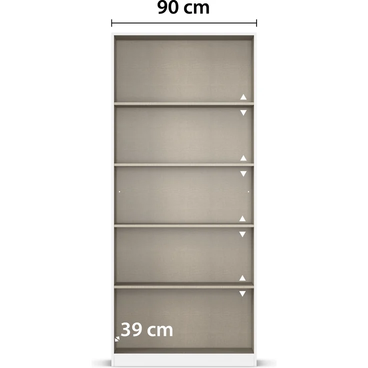 rauch Acero, Garderobenschrank in moderner Loft-Optik, 2-türig, 2 Glastüren, mit 4 Einlegeböden, Farbe Weiß, BxHxT 91x210x41cm – Bild 6