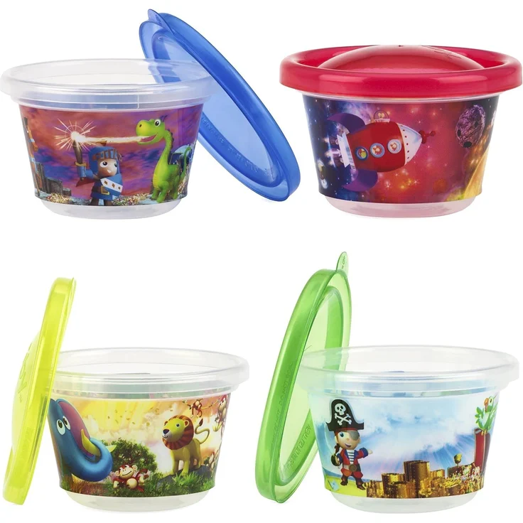 Nuby ID94044 Picknick Snack-Tassen mit Motiv, mehrfarbig – Bild 1