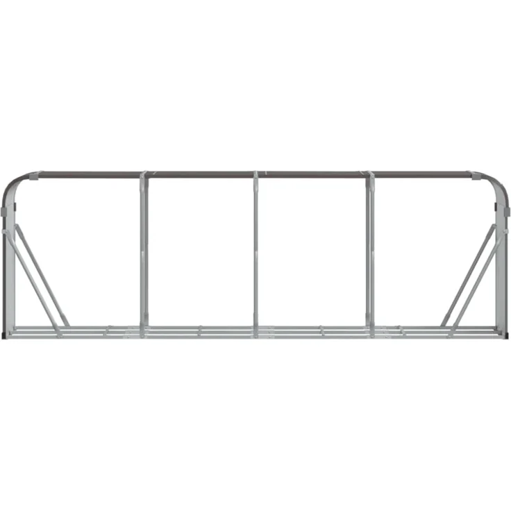vidaXL Kaminholzunterstand Braun 300x45x100 cm Verzinkter Stahl 364576 – Bild 5