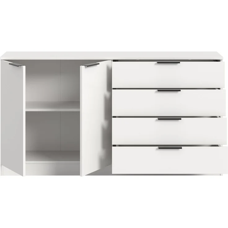 Kommode (B/H/T: 148x80x35 cm) in weiß – Bild 6
