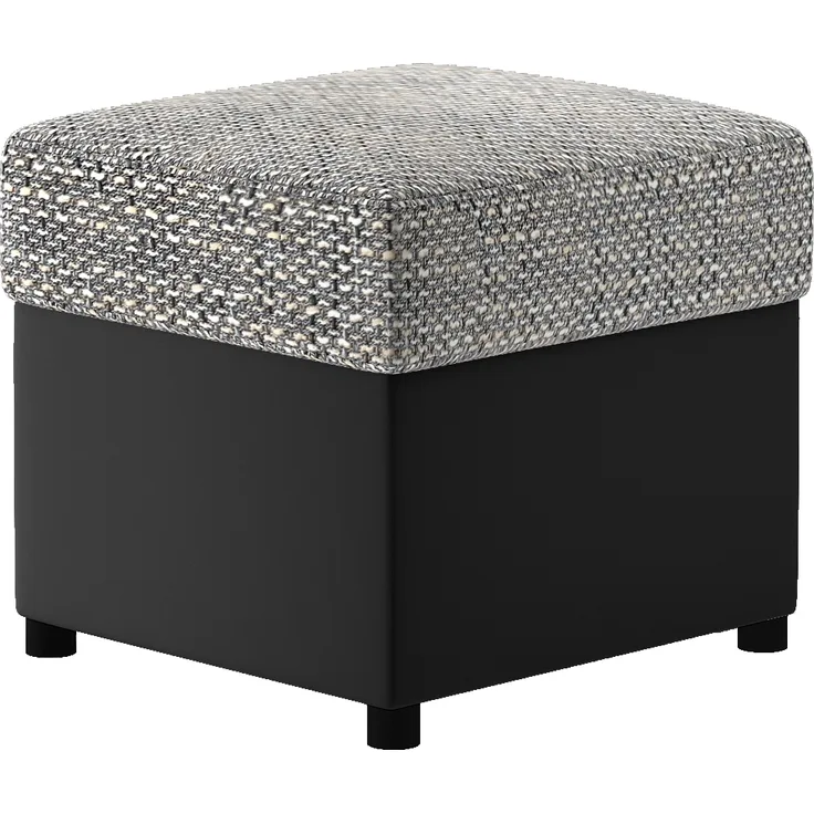 Pouf R3, Fußhocker, Grau