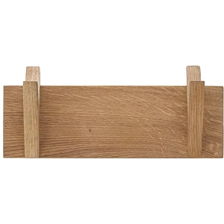 Garderobenpaneel >BANTRY< in holzfarben, Eiche massiv geölt - 30x13x12cm (BxHxT) – Bild 2