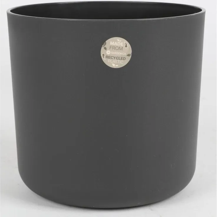 Pflanzgefäß LORA Ø18 cm rund aus Kunststoff moderner Blumentopf für Wohnraum Balkon Terrasse und Garten vielseitig verwendbar