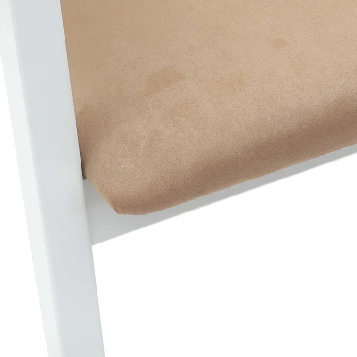 vidaXL Esszimmerstühle 2 pcs Weiß 54 x 57 x 73 cm Massives Gummiholz 42020427 – Bild 8