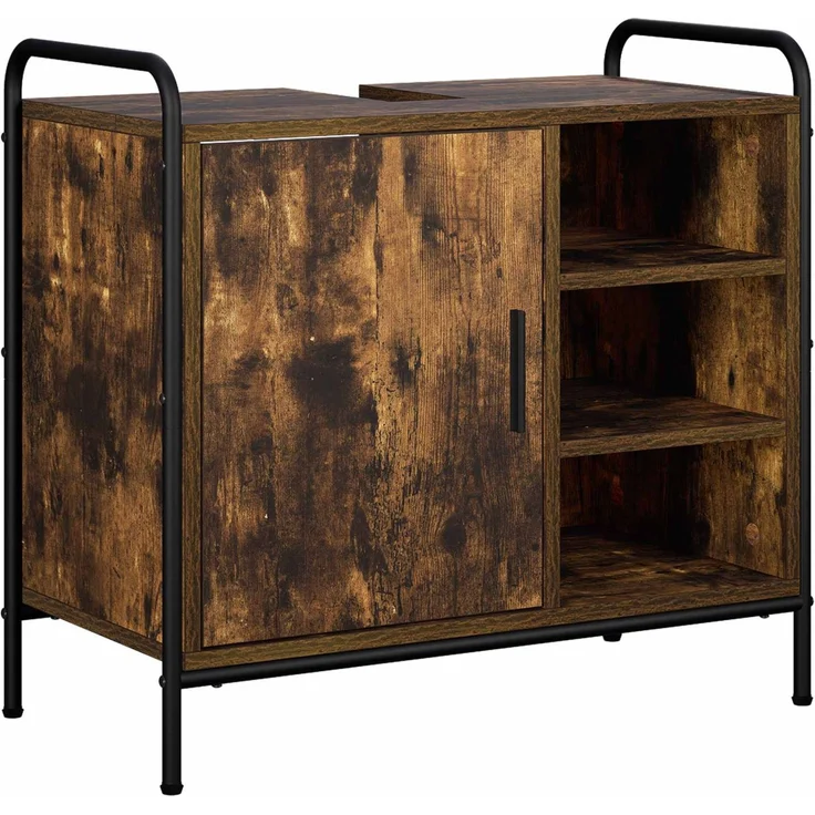 vidaXL Badezimmerschrank-Set 2 stk. Räuchereiche 65,5 x 34 x 61 cm 3444485 – Bild 4
