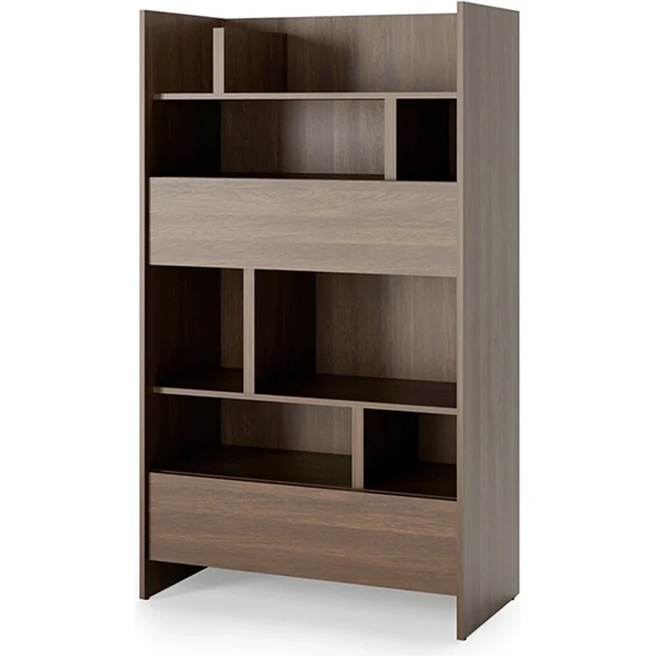 MEBLINI Wohnzimmerschrank BC-27 für Schrankbett - Dunin Eiche - 92x158x46cm - Hochschrank mit Regalen, Fächern und Schubladen – Bild 1