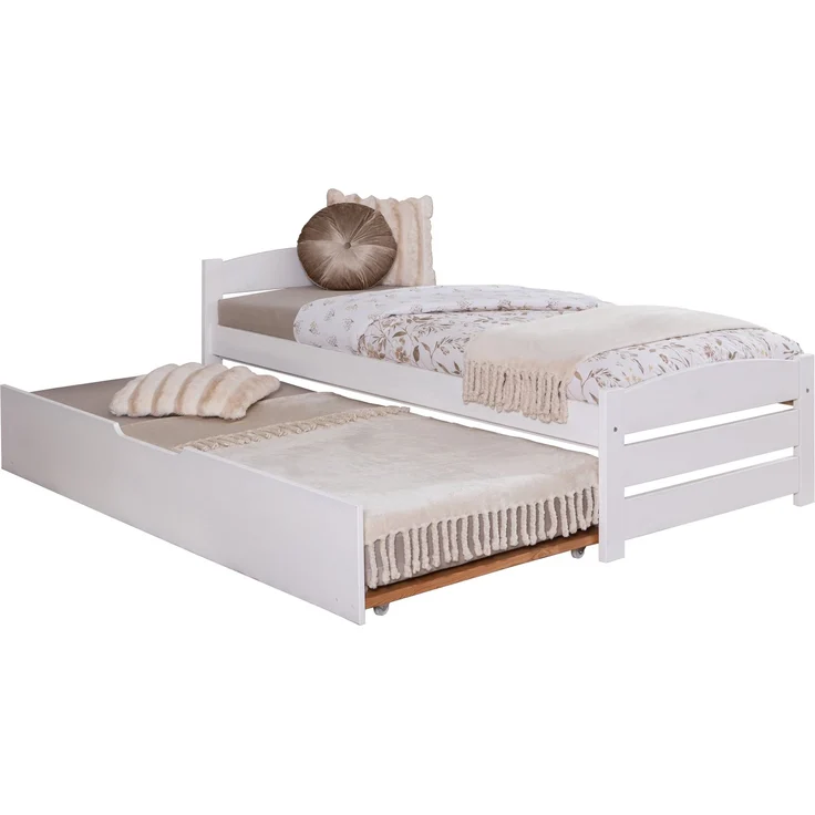 Stauraumbett Seniorenbett "Loni" 90x200 Kiefer massiv