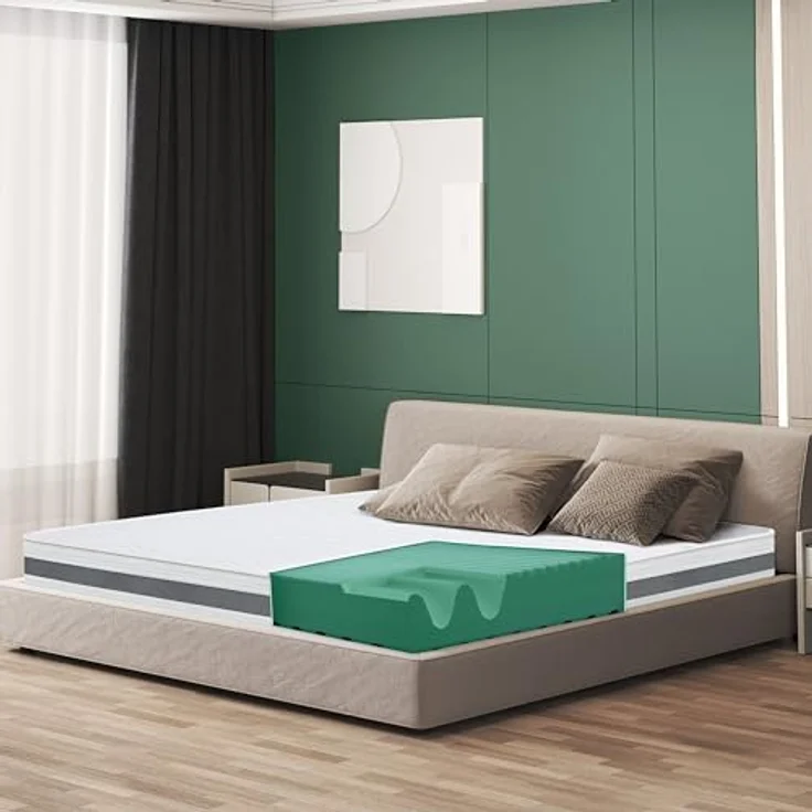The White Stone Matratze White, Komfortschaum, 170x200 cm, antibakteriell, Made in Italy, atmungsaktiv, hypoallergen – Bild 1