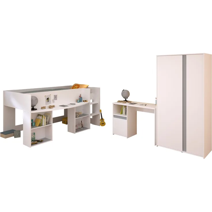 Parisot 'Pirouette 13' 3-tlg. Kinderzimmer-Set, Holz weiß