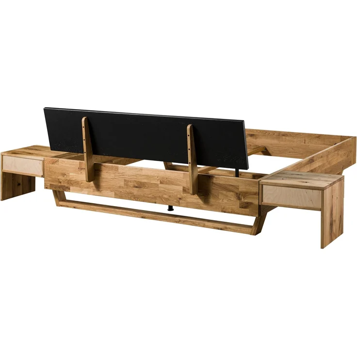 Bett inkl. Nachttische Wildeiche 160x200x81 natur geölt/lackiert KITZBÜHEL #153 – Bild 10