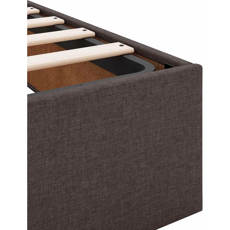 vidaXL Ottoman-Bett mit Matratze und LED Dunkelbraun 180 x 200 cm 3456846 – Bild 12