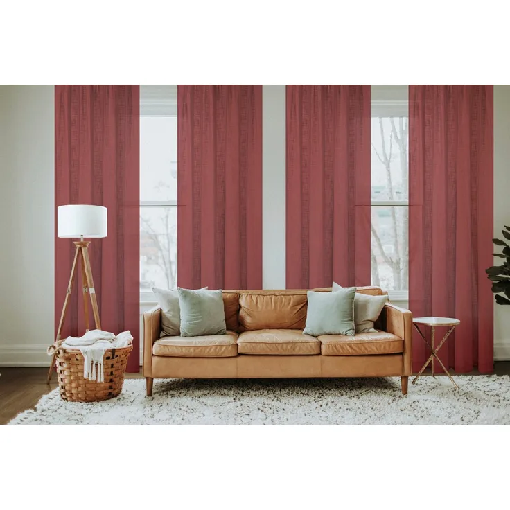 Home Basics Vorhang SOFTY 2er Pack (2 St), Ösen, halbtransparent, 2er Pack Ösenschal SOFTY Uni