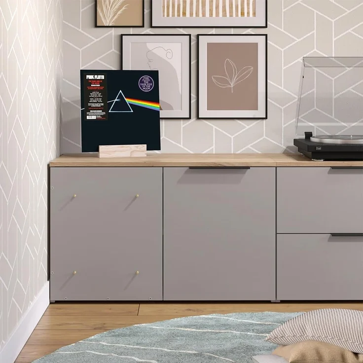 Eckkommode Wido Greige 80 x 50 cm mit Tür Vicco – Bild 7