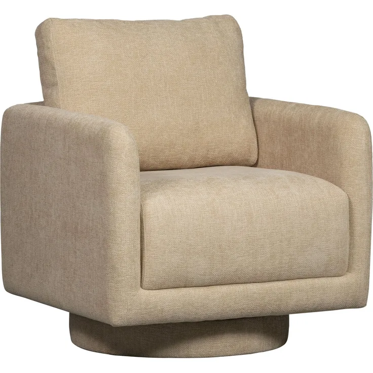 WOOOD Drehsessel Oscar, mit weichem Chenille-Bezug, Breite 78 cm