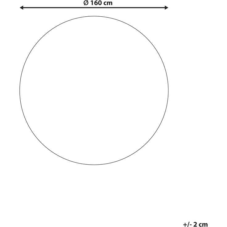 Outdoorteppich PANAJI Grau ø 160 cm – Bild 2
