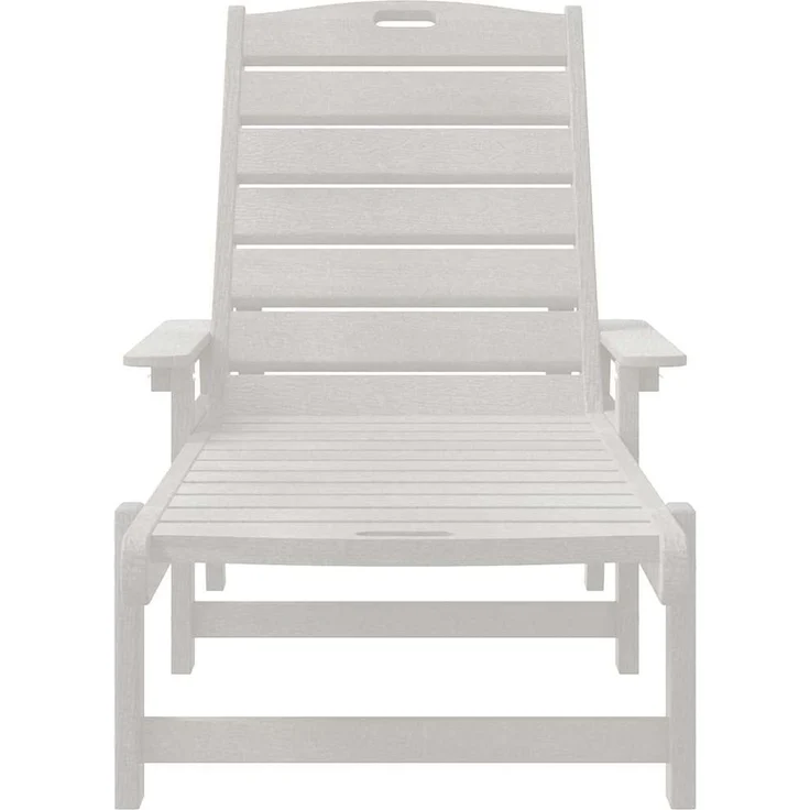 Sonnenliege, Gartenliege, Relaxliege Weiß 195,5 x 53 x 98,5 cm HDPE – Bild 4