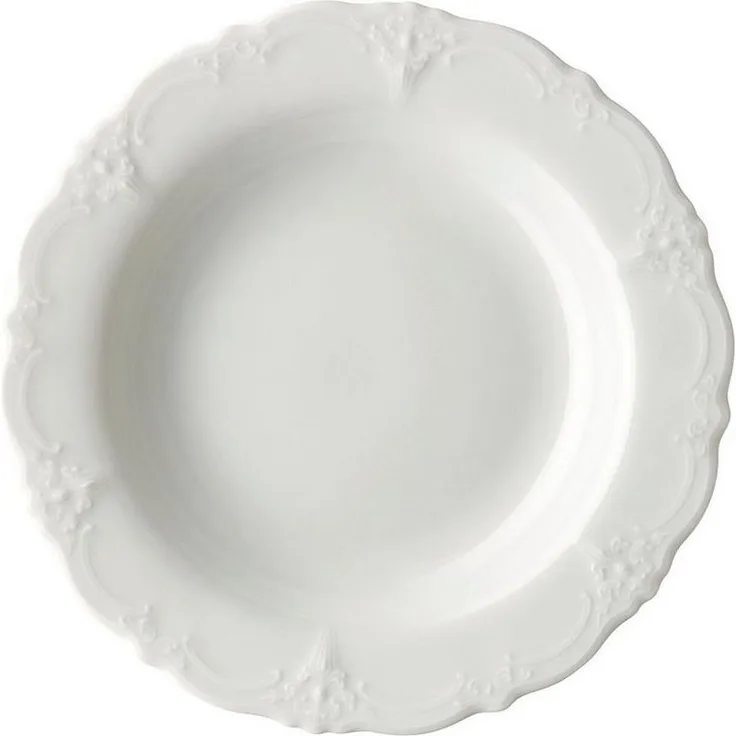 Suppenteller 24 cm/Fa Baronesse Weiss Hutschenreuther Suppenteller - Mikrowelle geeignet, Spülmaschinenfest