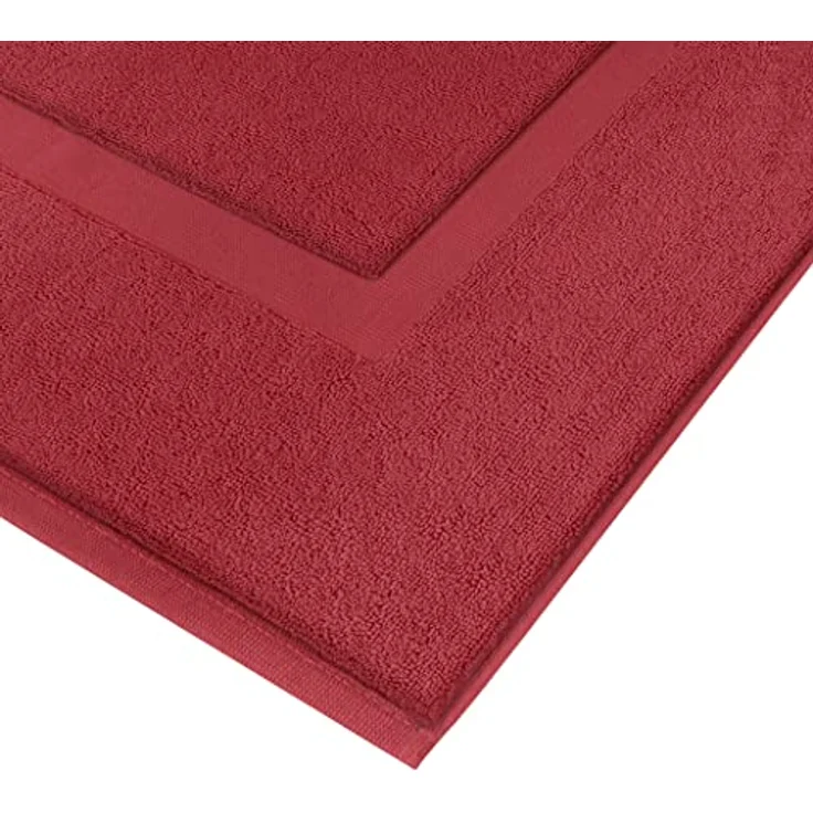 Utopia Towels UT1042 Badematten aus Baumwolle, gebändert, rot, kein Badezimmerteppich, 53,3x86,4 cm, 100% ringgesponnene Baumwolle, sehr saugfähig und maschinenwaschbar, für Dusche und Badezimmer – Bild 5
