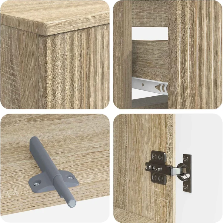 vidaXL 2-teiliges Badezimmer Schrank Set ARNHEM Sonoma-Eiche 3417686 – Bild 5