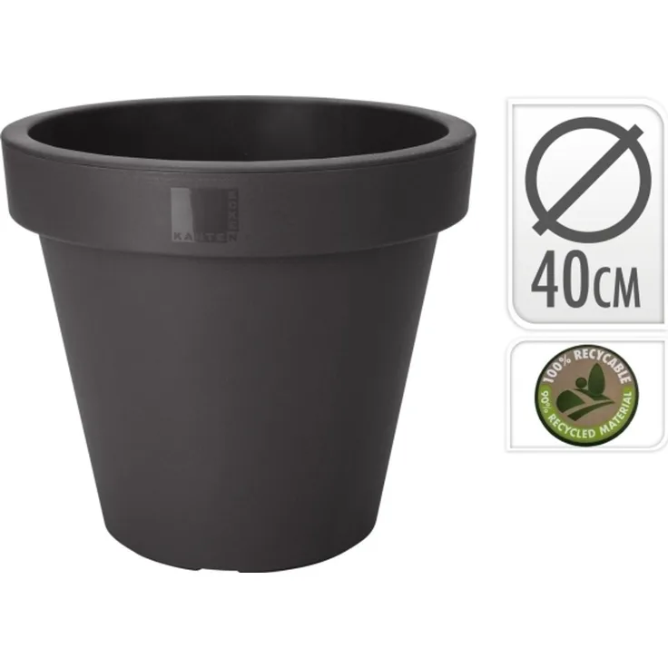 Mondex runder Pflanztopf 40 cm anthrazit