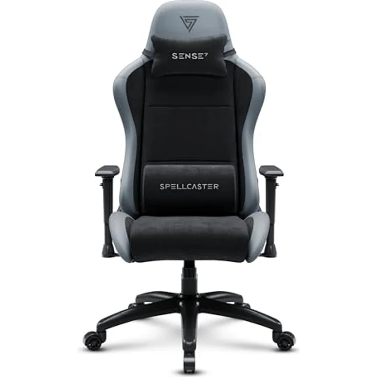 SENSE7 Spellcaster FUKU XL Gaming Stuhl - Eco-Leder & Alcantara - Extra Breiter Komfort, 160° Neigung, Atmungsaktiver Schaum, Verstellbare Armlehnen - Für Große Nutzer, Luxuriöses Design – Bild 5
