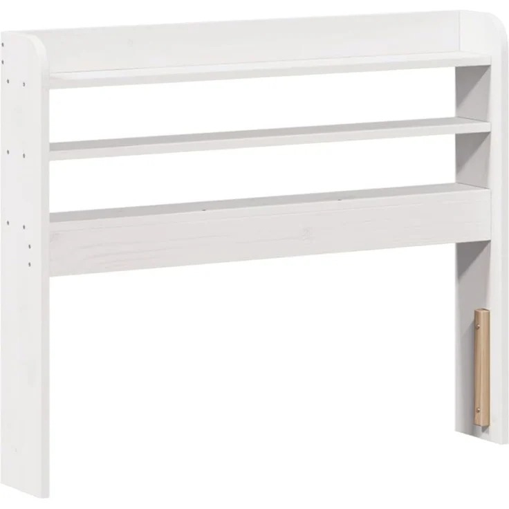 vidaXL Bett Kopfteil mit Ablagen Weiß 100 cm Massivholz Kiefer (1-tlg) – Bild 1