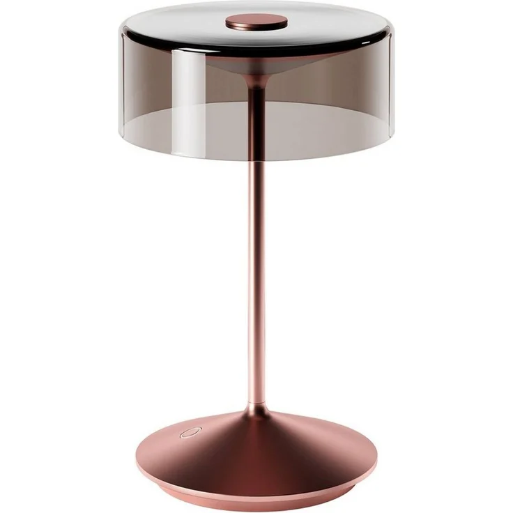 SIGOR LED Tischleuchte Akku-Glasleuchte NUMOTION rosegold, Dimmbar, LED fest integriert, Warmweiß – Bild 1