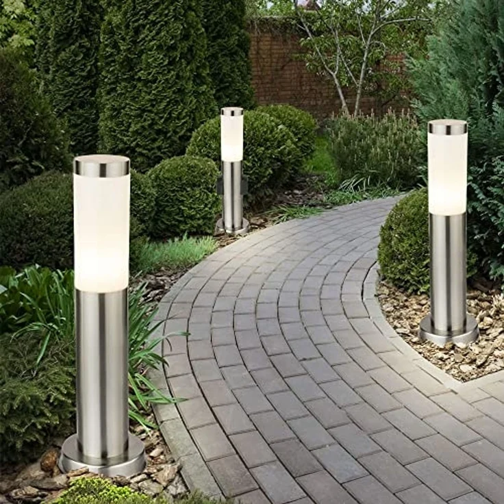 3er Set LED Stehleuchten für den Garten mit Steckdosen – Bild 7